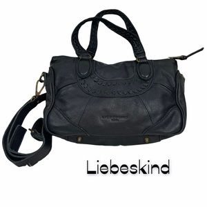 Liebeskind Black Leather Crossbody Purse Soft Leather EUC